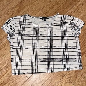 Black and white summer crop top